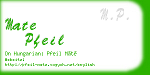 mate pfeil business card